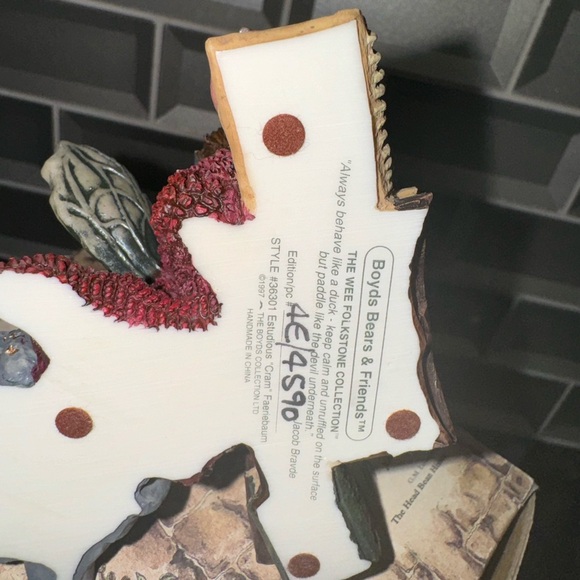 Boyds Bears Wee Folkstone Collection Estudious " Cram" Faeriebaum  4E/4590 - Picture 6 of 7